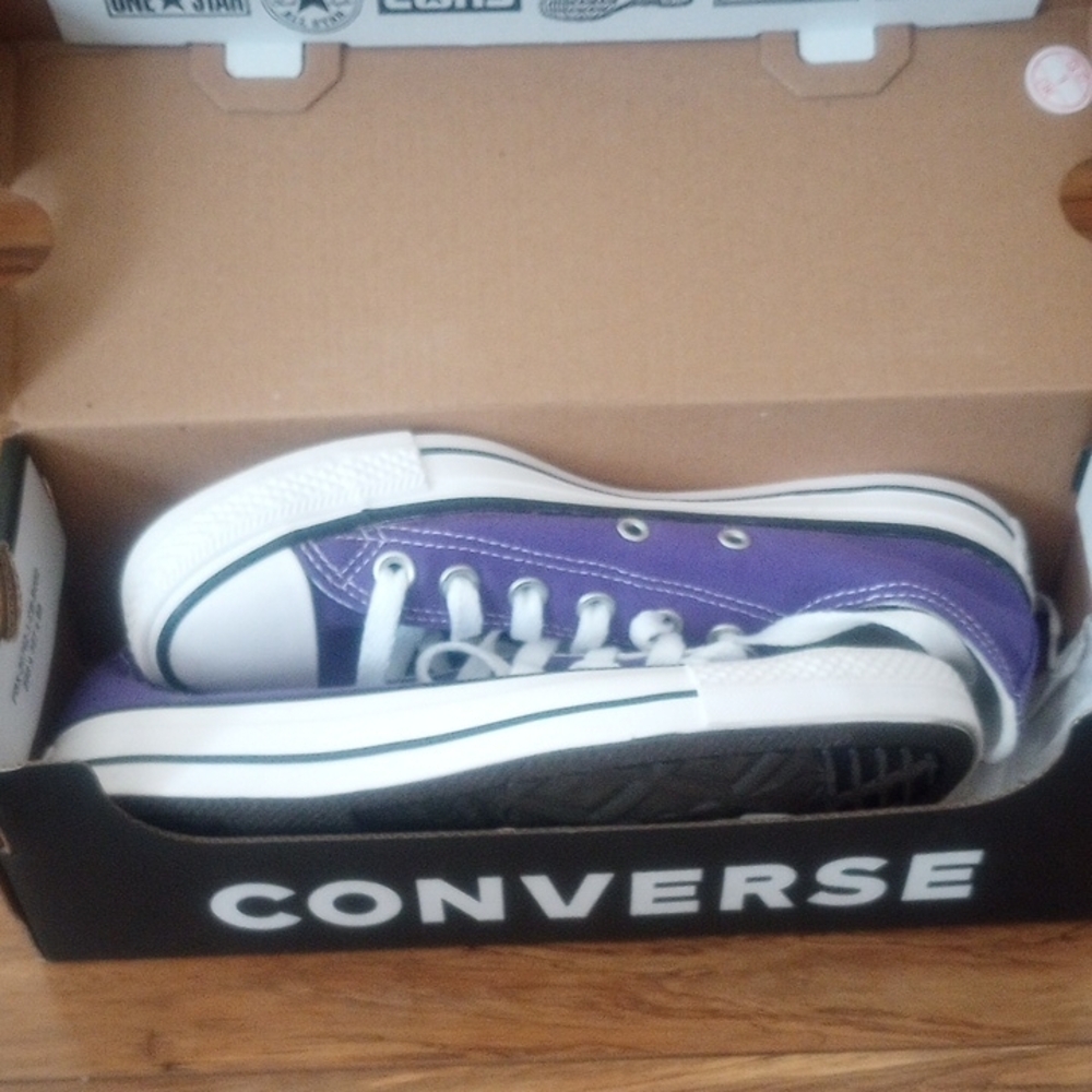 Brand New In Box. Women's Size 7. Converse Electric Purple Sneakers.